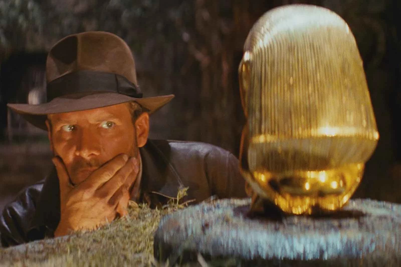 Indiana Jones staring down the Golden Idol